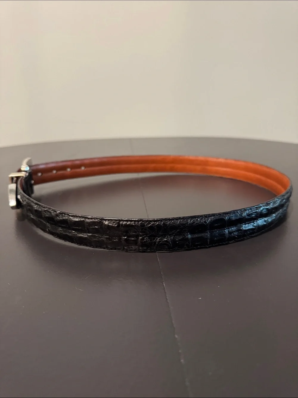 Torino South American Crocodile Belt